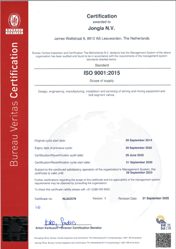 ISO 9001 Certificate
