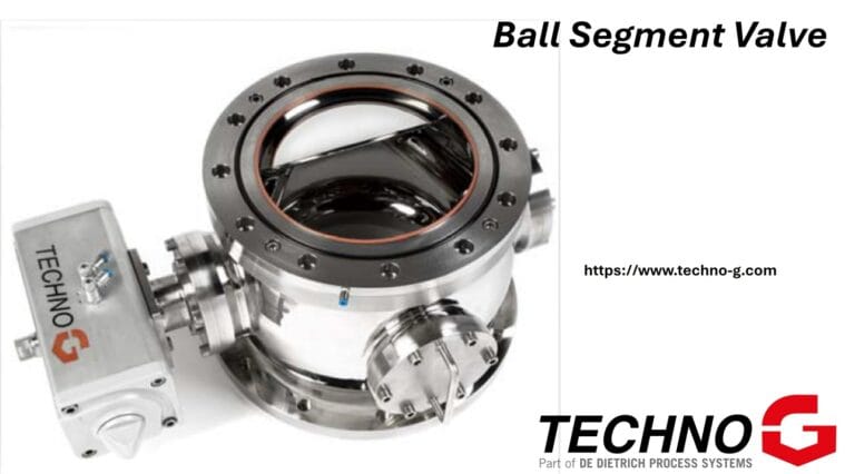 Techno-G Ball Segment Valve with inflatable seal, full bore open, for vacuum dryer discharge
